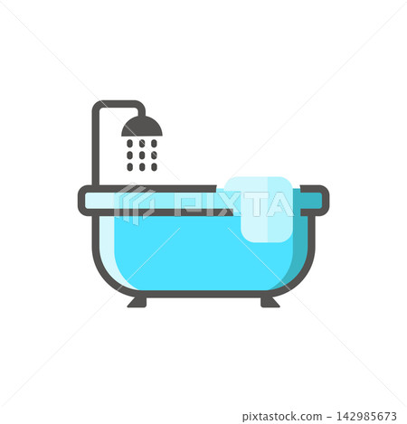 bathtub icon design vector template bathtub icon design vector template 142985673
