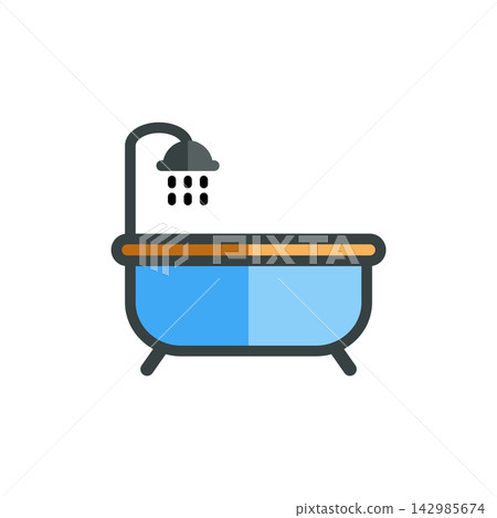 bathtub icon design vector template bathtub icon design vector template 142985674