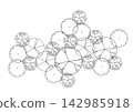 architecture drawing plant tree top view plan black vegetation vector. design nature architectural landscape set element illustration bush garden flora sapling minimal. architect isolated. 142985918