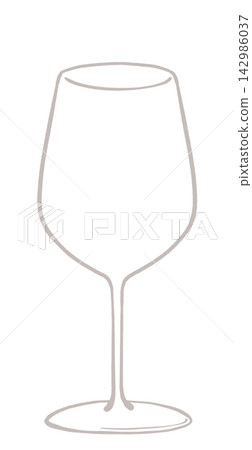 波爾多風格葡萄酒杯的插圖 142986037