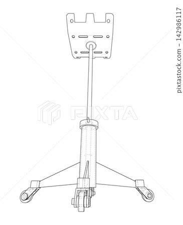 tripod stand outline illustration. Vector tripod stand outline illustration. Vector 142986117