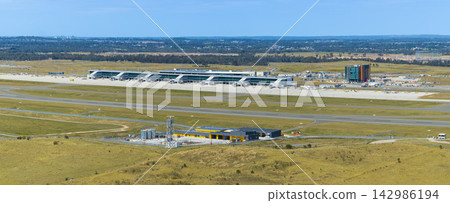 The new terminal and infrastructure at the Western Sydney International Airport The new terminal and infrastructure at the Western Sydney International Airport 142986194