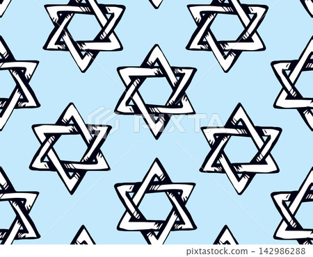 Jewish holiday symbol. Vector drawing Jewish holiday symbol. Vector drawing 142986288