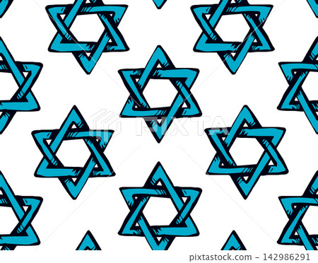 Jewish holiday symbol. Vector drawing Jewish holiday symbol. Vector drawing 142986291