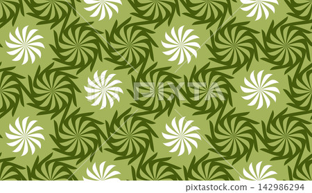 Seamless twisted flowers pattern Seamless twisted flowers pattern 142986294