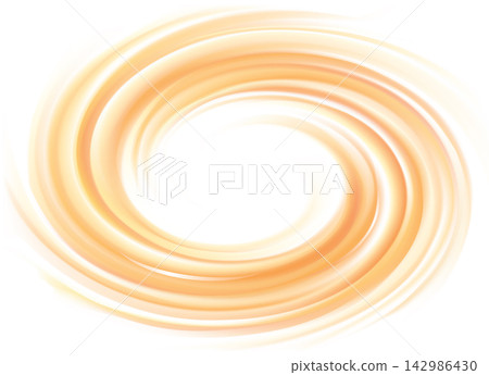 Vector light orange background of swirling texture 142986430
