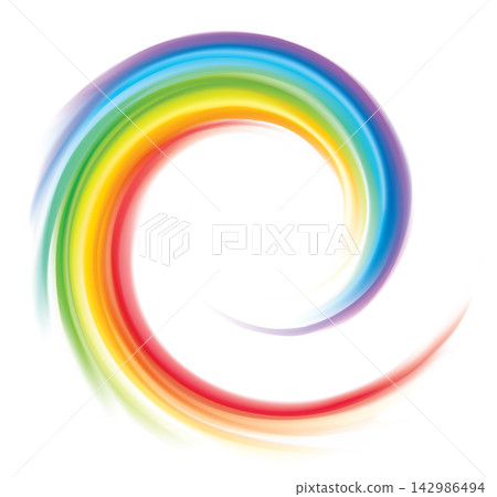Vector backdrop of spiral rainbow spectrum Vector backdrop of spiral rainbow spectrum 142986494