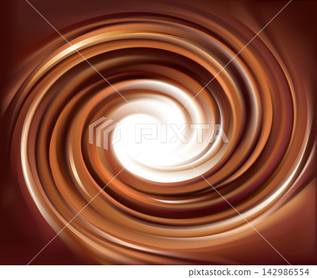 Vector background of swirling creamy chocolate texture Vector background of swirling creamy chocolate texture 142986554