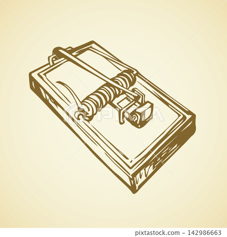 Vector drawing. Mouse trap Vector drawing. Mouse trap 142986663
