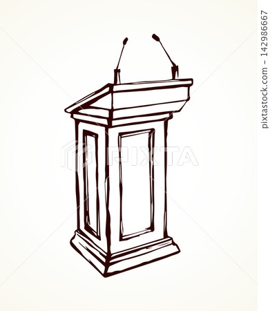 Tribune. Vector drawing 142986667