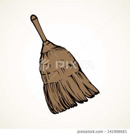 Broom. Vector drawing 142986681
