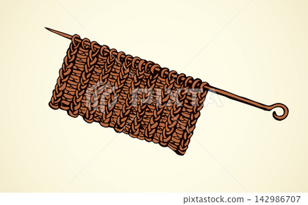 Knitting. Vector drawing Knitting. Vector drawing 142986707