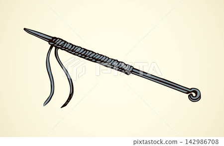 Knitting. Vector drawing Knitting. Vector drawing 142986708