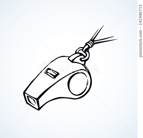 Whistle. Vector drawing Whistle. Vector drawing 142986713