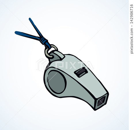 Whistle. Vector drawing Whistle. Vector drawing 142986716