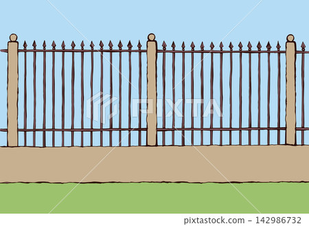 Fence. Vector drawing Fence. Vector drawing 142986732