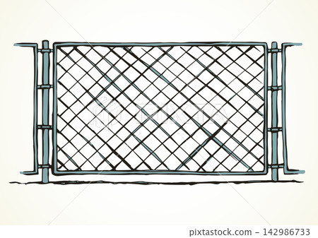 Fence. Vector drawing icon sign 142986733