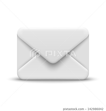 White Envelope, Vector Illustration. 3d White Envelope with Closed Flap, Front View. White Envelope Isolated for Email, Mail, Message, Letter, Contact, Communication, Notification, Inbox White Envelope, Vector Illustration. 3d White Envelope with Closed Flap, Front View. White Envelope Isolated for Email, Mail, Message, Letter, Contact, Communication, Notification, Inbox 142986842