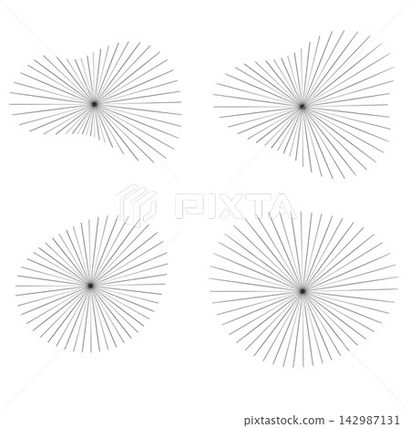 Radial line burst, starburst and optical sun ray background collection vector set Radial line burst, starburst and optical sun ray background collection vector set 142987131