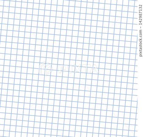 Blue graph paper grid background with square notebook pattern. Vector Blue graph paper grid background with square notebook pattern. Vector 142987132