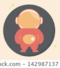 Cute astronaut character flat icon 142987137