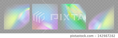 Crystal glass prism with holographic reflections and rainbow flare effect. Colorful confetti leaks, diamond glare streaks, and an abstract luminous background with iridescent light overlay. Crystal glass prism with holographic reflections and rainbow flare effect. Colorful confetti leaks, diamond glare streaks, and an abstract luminous background with iridescent light overlay. 142987282