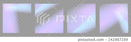 Crystal glass prism with holographic reflections and rainbow flare effect. Colorful confetti leaks, diamond glare streaks, and an abstract luminous background with iridescent light overlay. 142987289
