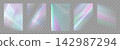 Crystal glass prism with holographic reflections and rainbow flare effect. Colorful confetti leaks, diamond glare streaks, and an abstract luminous background with iridescent light overlay. 142987294