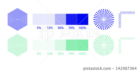 Printer Test Page Calibration Chart with Color Swatches Halftone Percentage Scale Hexagon Rays Circles and Registration Marks Printer Test Page Calibration Chart with Color Swatches Halftone Percentage Scale Hexagon Rays Circles and Registration Marks 142987364