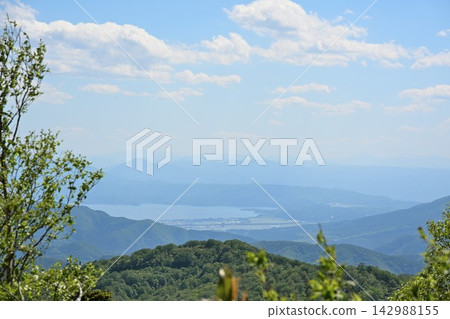 The mountain range towards Inawashiro as seen from the Bandai-Azuma Skyline (Fukushima City, Fukushima Prefecture) The mountain range towards Inawashiro as seen from the Bandai-Azuma Skyline (Fukushima City, Fukushima Prefecture) 142988155