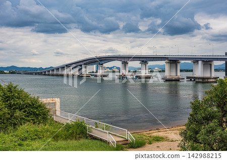 Biwako Ohashi Bridge, Katata, Otsu City, Shiga Prefecture Biwako Ohashi Bridge, Katata, Otsu City, Shiga Prefecture 142988215