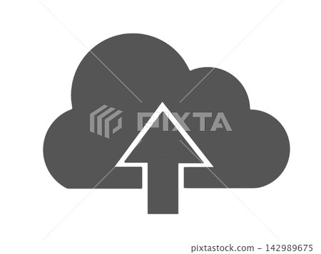 Easy-to-use icon (illustration) representing the cloud 142989675