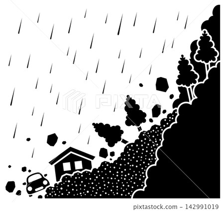 山體滑坡圖標 山體滑坡圖標 142991019