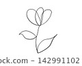 Flower drawing 142991102