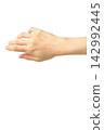 Female hand, hand part, illustration material with a clean cutout and transparent background. 142992445