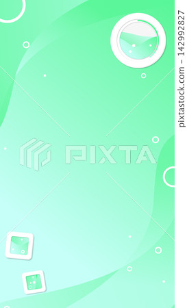 Vertical material; refreshing gradient with transparent bubbles floating in green. Vertical material; refreshing gradient with transparent bubbles floating in green. 142992827