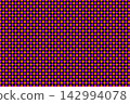 Checkered background material in black, purple, and orange. 142994078