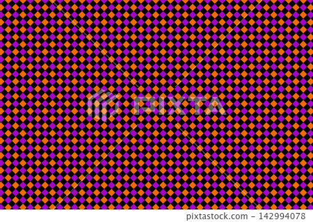 Checkered background material in black, purple, and orange. Checkered background material in black, purple, and orange. 142994078