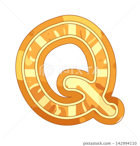 Illustration of orange letter q Illustration of orange letter q 142994110
