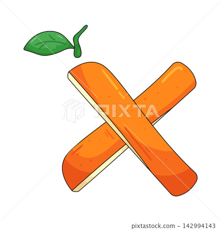 Illustration of orange letter x Illustration of orange letter x 142994143