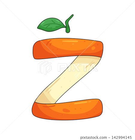 Illustration of orange letter z Illustration of orange letter z 142994145