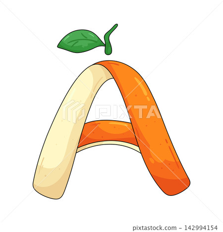 Illustration of orange letter a Illustration of orange letter a 142994154