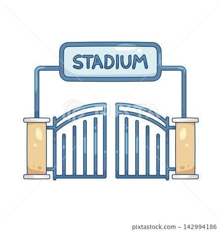 Illustration of stadium entrance 142994186