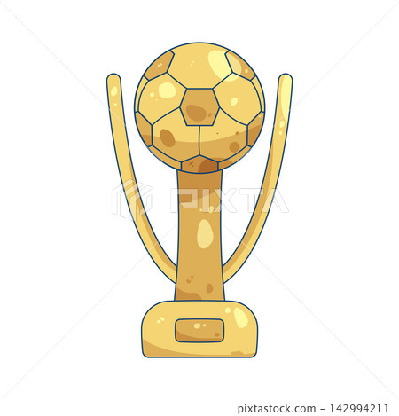 Illustration of golden soccer trophy Illustration of golden soccer trophy 142994211