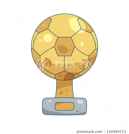 Illustration of golden soccer trophy Illustration of golden soccer trophy 142994213