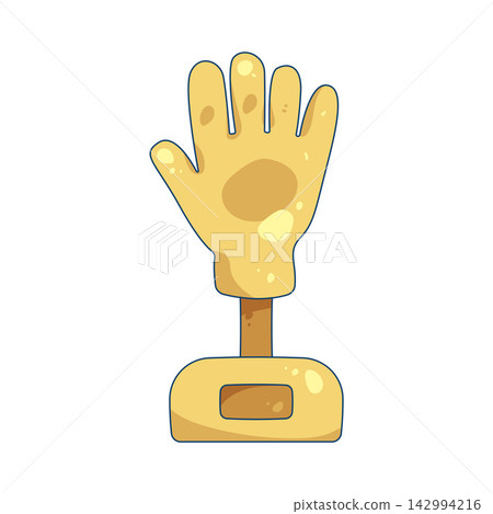 Illustration of golden hand trophy Illustration of golden hand trophy 142994216