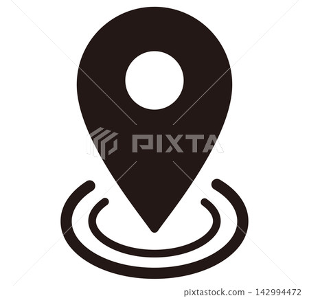 Black map pin icon Black map pin icon 142994472