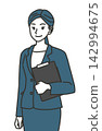 Image of a working woman holding documents 142994675