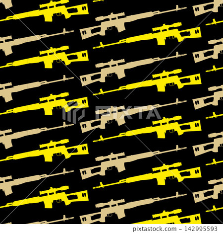 Army Kalashnikov AK, SVD sniper rifle camouflage pattern. Weapons of the Soviet army.Vector. EPS Army Kalashnikov AK, SVD sniper rifle camouflage pattern. Weapons of the Soviet army.Vector. EPS 142995593