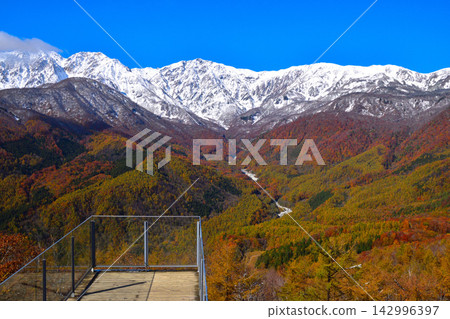Autumn, Hakuba Mountain Range from Hakuba Iwatake Mountain Resort 142996397
